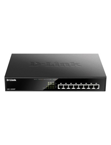 D-Link DGS-1008MP Unmanaged Switch [8x Gigabit Ethernet PoE+, 140W]