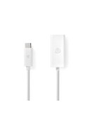NEDIS USB-Netzwerkadapter | USB 3.2 Gen 1 | 1000 Mbps | USB-C™ Stecker | RJ45 Buchse | 0.20 m | rund | Vernickelt | Verzinntes K