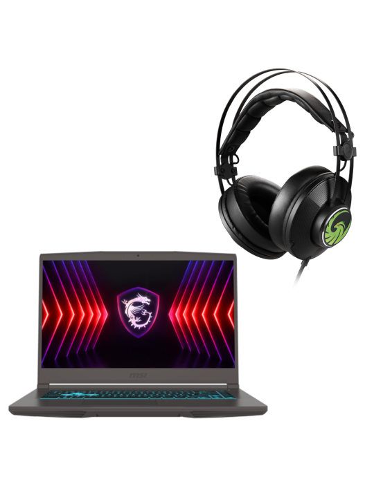 MSI Thin 15 + MSI Gaming Headset Thunderbird Edition - 15,6" FHD 144Hz Display, Intel Core i7-13620H, 16GB RAM, 1TB SSD, NVIDIA 