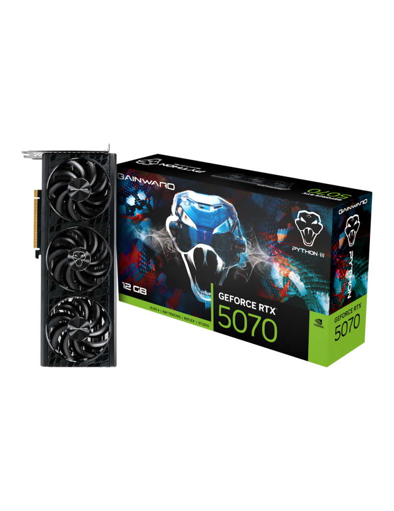Gainward GeForce RTX 5070 Python III - 12GB GDDR7, HDMI, 3x DP