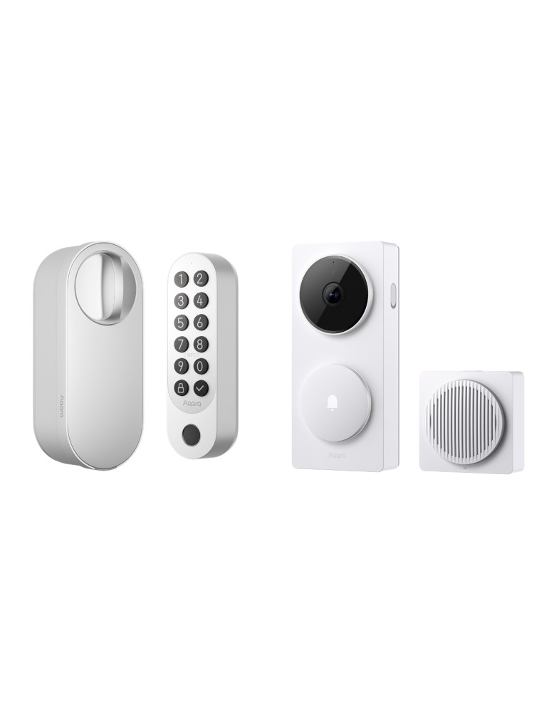 Aqara Smart Lock U200 + Doorbell Camera Hub G410 Weiß U200 + G410 Weiß