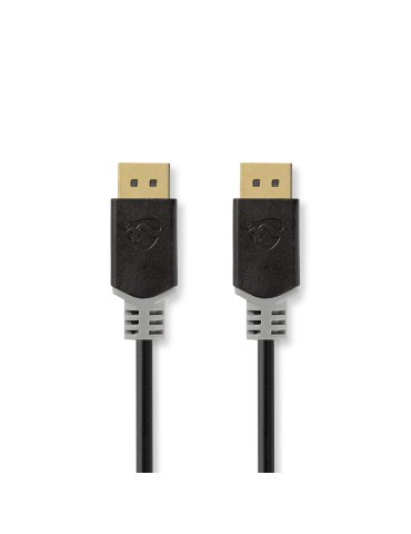 Nedis Displayport-Kabel | DisplayPort Stecker | DisplayPort Stecker | 8K@60Hz | Vergoldet | 3.00 m | rund | PVC | Anthrazit / Gr