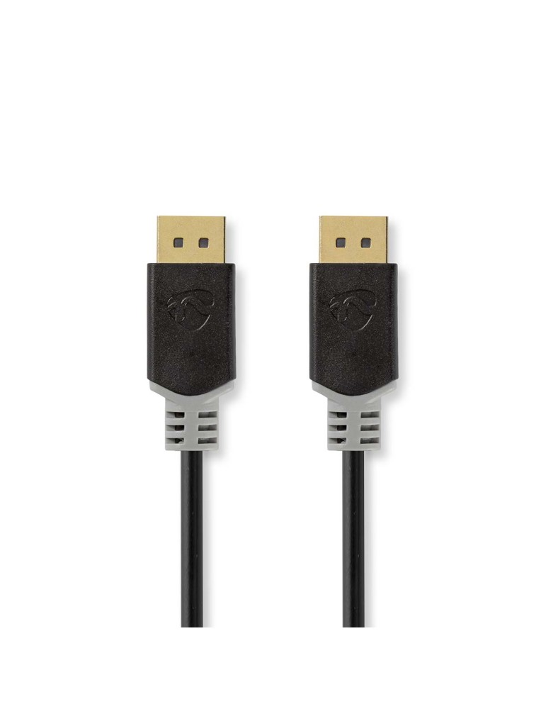 Nedis Displayport-Kabel | DisplayPort Stecker | DisplayPort Stecker | 8K@60Hz | Vergoldet | 3.00 m | rund | PVC | Anthrazit / Gr