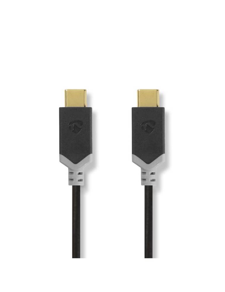 Nedis USB-Kabel | USB 3.2 Gen 1 | USB-C™ Stecker | USB-C™ Stecker | 4K@60Hz | 5 Gbps | Vernickelt | 1.00 m | rund | PVC | Anthra