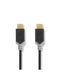 Nedis USB-Kabel | USB 3.2 Gen 1 | USB-C™ Stecker | USB-C™ Stecker | 4K@60Hz | 5 Gbps | Vernickelt | 1.00 m | rund | PVC | Anthra