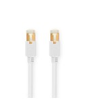 Nedis Cat 6 Kabel | RJ45 Stecker | RJ45 Stecker | S/FTP | 0.50 m | rund | LSZH / PVC | Weiss | Verpackung mit Sichtfenster