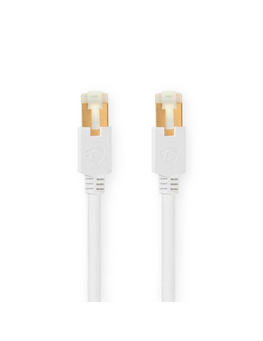 Nedis Cat 6 Kabel | RJ45 Stecker | RJ45 Stecker | S/FTP | 1.00 m | rund | LSZH / PVC | Weiss | Verpackung mit Sichtfenster
