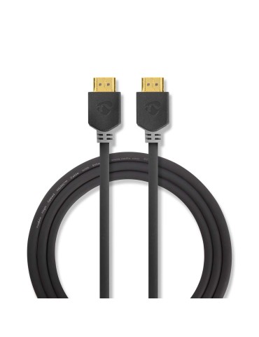 Nedis High Speed HDMI ™ Kabel mit Ethernet | HDMI™ Stecker | 4K@60Hz | ARC | 18 Gbps | 10.0 m | rund | PVC | Anthrazit | Verpack