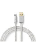 Nedis USB-Kabel | USB 2.0 | Apple Lightning 8-Pin | USB-A Stecker | 480 Mbps | Vergoldet | 2.00 m | rund | Geflochten / Nylon | 