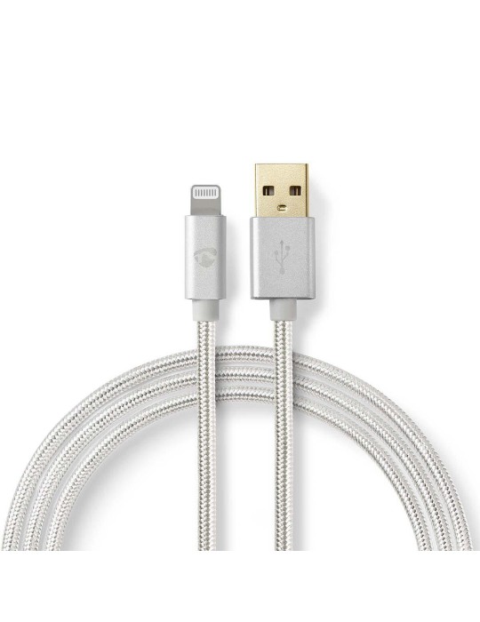 Nedis USB-Kabel | USB 2.0 | Apple Lightning 8-Pin | USB-A Stecker | 480 Mbps | Vergoldet | 3.00 m | rund | Geflochten / Nylon | 