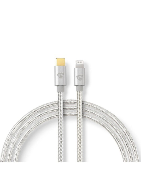 Nedis USB-Kabel | USB 2.0 | Apple Lightning 8-Pin | USB-C™ Stecker | 480 Mbps | Vergoldet | 2.00 m | rund | Geflochten / Nylon |