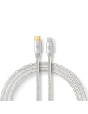 Nedis USB-Kabel | USB 2.0 | Apple Lightning 8-Pin | USB-C™ Stecker | 480 Mbps | Vergoldet | 2.00 m | rund | Geflochten / Nylon |