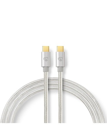 Nedis USB-Kabel | USB 2.0 | USB-C™ Stecker | USB-C™ Stecker | 480 Mbps | Vergoldet | 3.00 m | rund | Geflochten / Nylon | Alumin