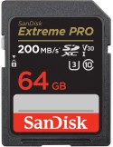 SanDisk Extreme PRO 64GB SDHC Speicherkarte, 200MB/s & 90MB/s Lese/Schreibgeschwindigkeit, UHS-I, Class 10, U3, V3