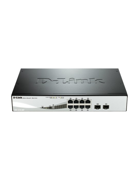 D-Link DGS-1210-08P Smart Managed Switch 8x Gigabit Ethernet (8x PoE, max. 45W), 2x SFP
