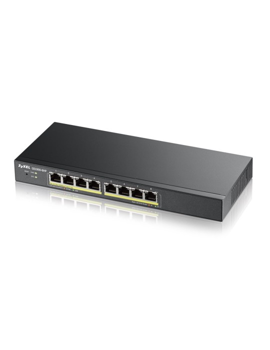 Zyxel GS1900-8HP V3 Smart Managed Switch 8x Gigabit Ethernet (8x PoE+ max. 70 Watt), Layer 2, Desktop, Lüfterlos