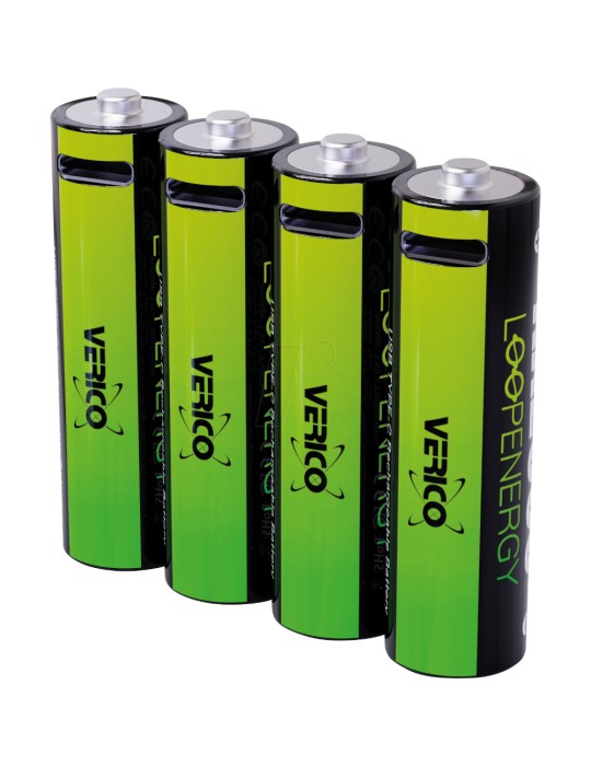 Verico LoopEnergy 4er-Pack AA, Akku-Batterien, Wiederaufladbar über USB-C