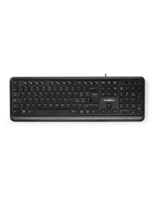 Nedis Kabelgebundenes Keyboard US-Layout (US-English) - USB-A | QWERTY |Numerische Tastatur