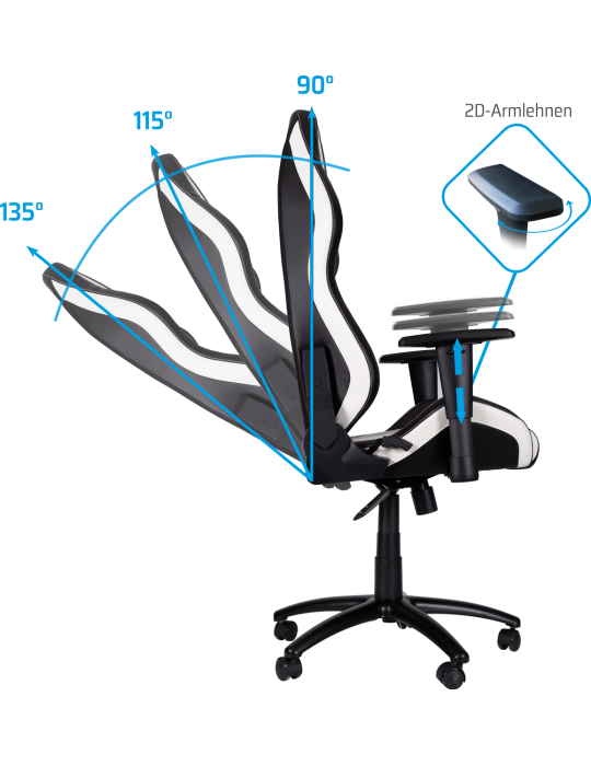 Gaming Stuhl ONE GAMING Chair SNOW V2