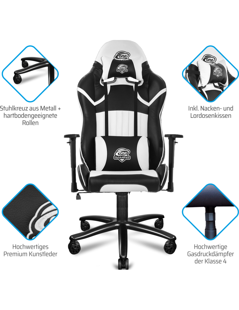 Gaming Stuhl ONE GAMING Chair Pro SNOW V2
