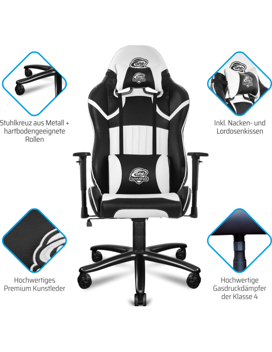 Gaming Stuhl ONE GAMING Chair Pro SNOW V2