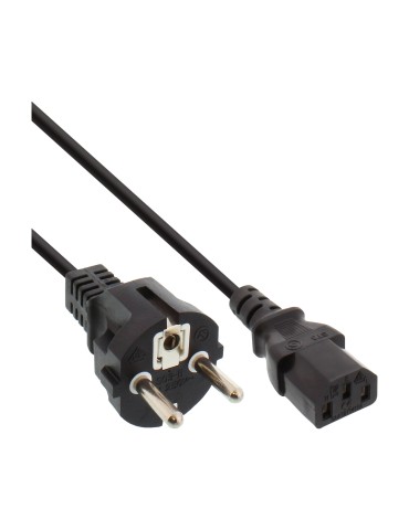 InLine® Netzkabel, Schutzkontakt gerade auf Kaltgerätestecker C13, 1,8m, schwarz