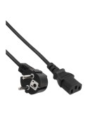 InLine® Netzkabel, Schutzkontakt gewinkelt, Kaltgerätestecker C13, 0,5m