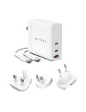 HyperJuice (HJG140WW) 140W PD 3.1 USB-C mit Stecker-Adapter 2m weiß (EAN 6941921148829)