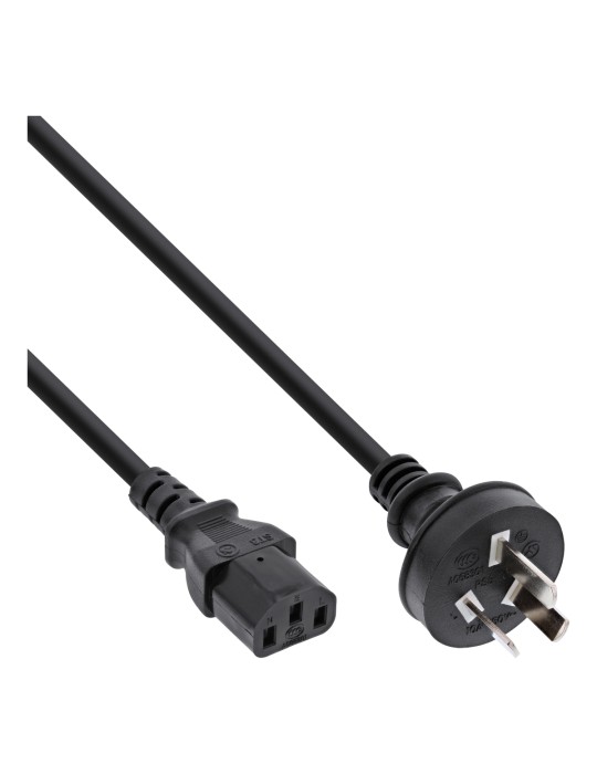 InLine® Netzkabel, Netzstecker China auf Kaltgerätestecker C13, 1,8m