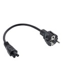InLine® Netzkabel für Notebook, 3pol Kupplung, schwarz, 0,3m