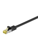 Goobay 0,25m RJ45 Patchkabel CAT 6A S/FTP (PiMF), 500 MHz, mit CAT 7 Rohkabel, schwarz LSZH halogenfrei, Kupfer