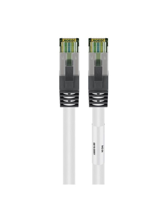 Goobay CAT 8.1 Patchkabel, S/FTP (PiMF), Weiß, 1 m