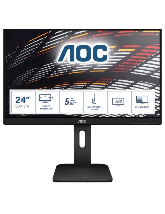 AOC 24P1 Office Monitor - IPS, Höhenverstellung, Lautsprecher