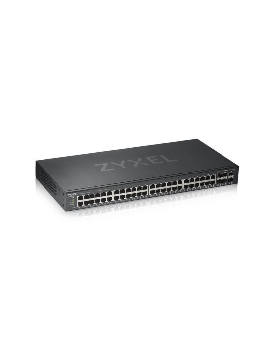 Zyxel GS1920-48V2 Gigabit 48-Port GbE Smart Managed Switch (100/1000 Mbit/s, QoS, Carbon, Zyxel NebulaFlex)
