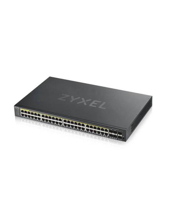 Zyxel GS1920-48HP V2 Smart Managed Switch 44x Gigabit Ethernet und 4x GbE/SFP Combo (48x PoE+, max. 375 Watt), 2x 10 Gbit/s SFP+