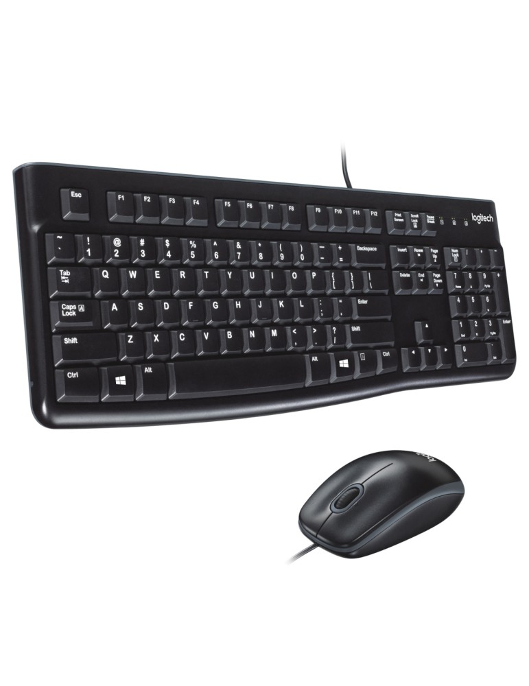 Logitech Combo MK120, US-Layout, schwarz, kabelgebunden