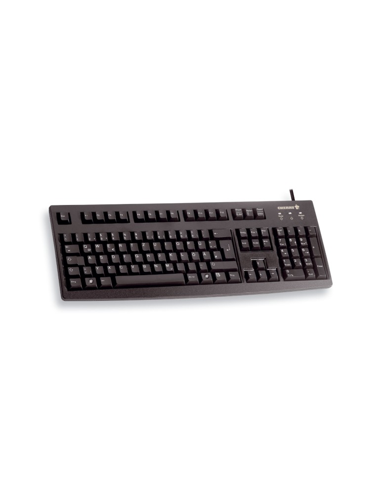 CHERRY Tastatur G83-6105 Schwarz - kabelgebunden, USB abriebfeste Beschriftung, recyclingfähig, NTK-Technologie