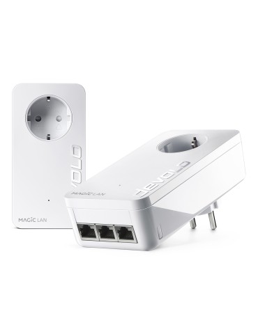 devolo Magic 2 LAN triple Powerline Starter Kit Powerline bis zu 2.400 Mbit/s, 3x Gigabit LAN (pro Einheit)