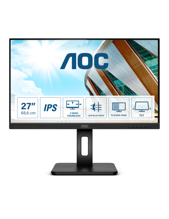 AOC 27P2Q Office Monitor - IPS, Höhenverstellung, Lautsprecher