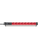 Brennenstuhl Alu-Line 19" Steckdosenleiste 8-fach - 10A Sicherungsautomat und Kaltgerätestecker [19" Steckerleiste für Serversch