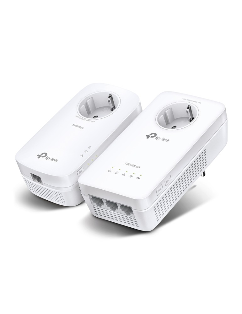 TP-Link AV1000 Gigabit Powerline WLAN AC1200 Set mit Steckdosen 2x Adapter, bis zu 1300 Mbit/s, WLAN AC 867 (5 GHz) + 300 Mbit/s