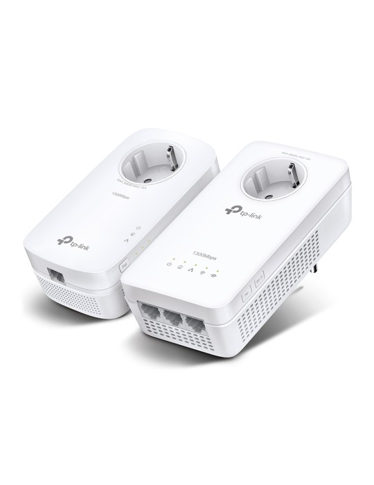TP-Link AV1000 Gigabit Powerline WLAN AC1200 Set mit Steckdosen 2x Adapter, bis zu 1300 Mbit/s, WLAN AC 867 (5 GHz) + 300 Mbit/s
