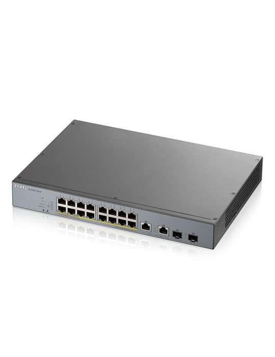 Zyxel GS1350-18HP Smart Managed Switch 16x Gigabit Ethernet (16x PoE+ max. 250 Watt), 2x GbE/SFP, Long Range, inkl. 1 Jahr Nebul