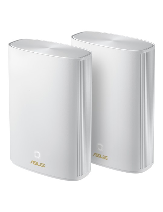 ASUS ZenWiFi AX Hybrid XP4 WLAN Mesh System 2er Pack Weiß [WiFi 6 (802.11ax), Dual-Band, bis zu 1.800 Mbit/s]