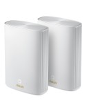 ASUS ZenWiFi AX Hybrid XP4 WLAN Mesh System 2er Pack Weiß [WiFi 6 (802.11ax), Dual-Band, bis zu 1.800 Mbit/s]