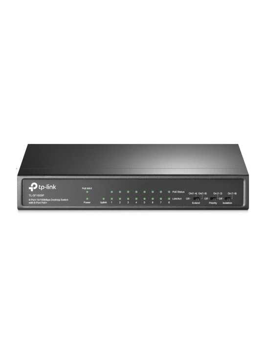 TP-Link SF1009P Unmanaged Switch 9x Fast Ethernet (8x PoE+, max. 65W)