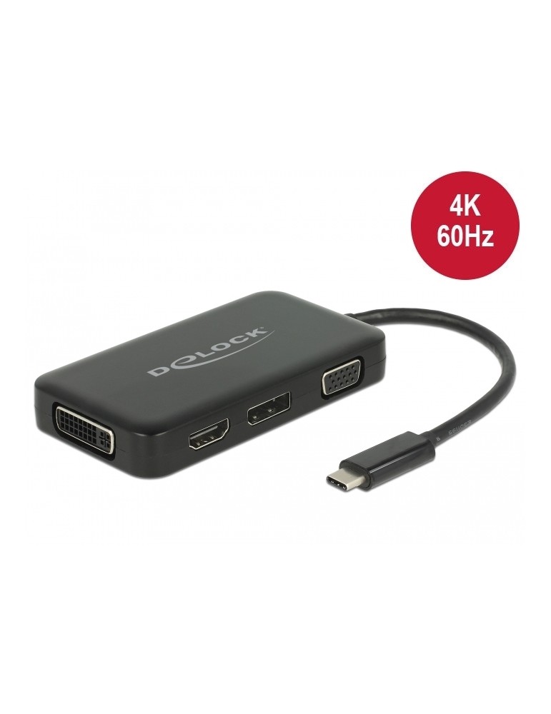 Delock Adapter USB Type-C Stecker  VGA/HDMI/DVI/DisplayPort