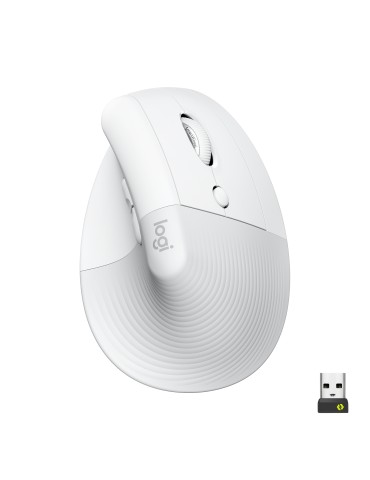 Logitech Lift Vertical Ergonomic Mouse, Gummibeschichtete Grifffläche, Bequeme Daumenauflage, 4 anpassbare leise Tasten