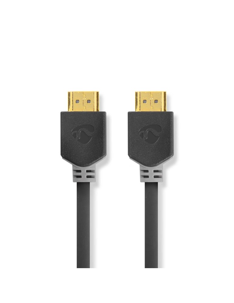 Nedis High Speed HDMI ™ Kabel mit Ethernet | HDMI™ Stecker | 4K@60Hz | ARC | 18 Gbps | 0.50 m | rund | PVC | Anthrazit | Verpack