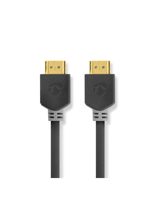 Nedis High Speed HDMI ™ Kabel mit Ethernet | HDMI™ Stecker | 4K@60Hz | ARC | 18 Gbps | 0.50 m | rund | PVC | Anthrazit | Verpack